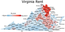 1 bedroom rent by county in Virginia (2021)

$2,000+

$1,000

~$500 Virginia Rent.webp