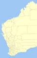 Blank map of Western Australia on which to place ranges