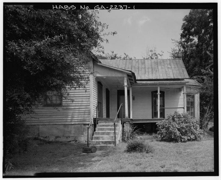 File:WEST FRONT - Drane's Rental House A, 413 North Jackson Street, Sumter, Sumter County, GA HABS GA,131-AMER,1-1.tif