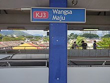 Wangsa Maju LRT Wangsa Maju LRT Station signboard (211031).jpg