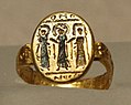 Byzantine wedding ring, 7th century AD, also from the Louvre