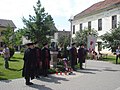 Zrinska garda - povijesna vojna postrojba iz Čakovca kod spomenika Nikoli Zrinskom u Donjoj Dubravi