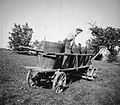 "Bendimač" tlači grozdje v vrni na vozu, Slap 1958 (cropped).jpg