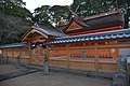 重要文化財である積川神社本殿保存修理事業が平成28年に行われた。写真は修理後の本殿の様子。