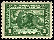 Vasco Nunez de Balboa, Panama Isthmus
1913 issue 1-cent Panama-Pacific Expo 1913 U.S. stamp.1.jpg