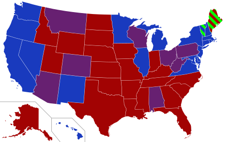 us red state blue state map List Of Current United States Senators Wikipedia us red state blue state map