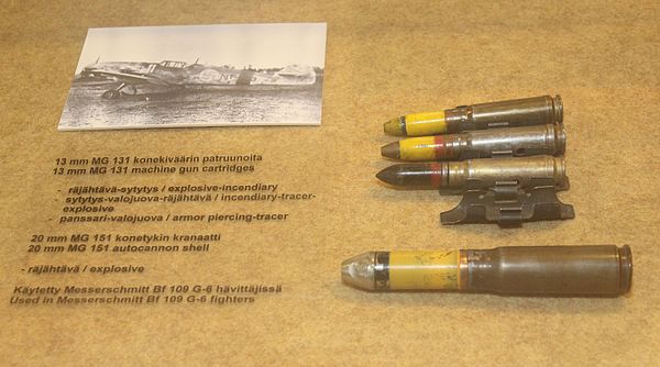 13 mm MG 131 and 20 mm MG 151/20 ammunition