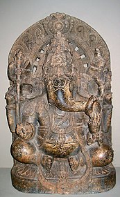 Seated Ganesha, Hoysala dynasty, 12th–13th century