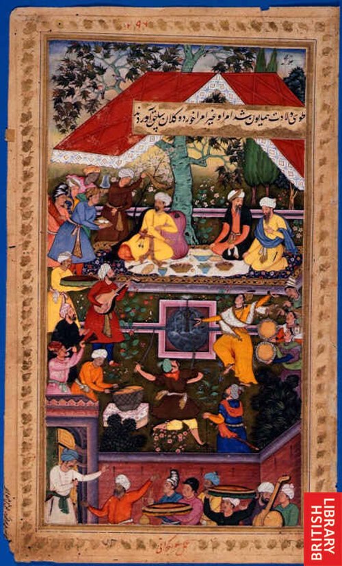 Babur celebrates the birth of Humayun in the Charbagh of Kabul.