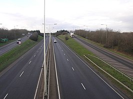 De kruising van de A47 bij Dogsthorpe