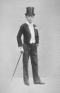 The 17th Duke of Alba in late 1800s Eton dress, seen here with a mess jacket 17th Duke of Alba at Eton.jpg