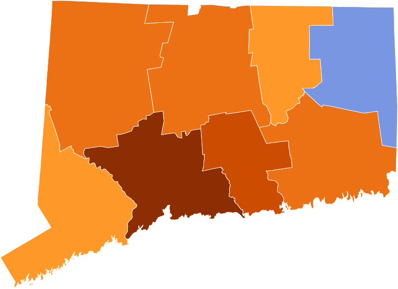 File:1832 Connecticut gubernatorial election results map by county.svg