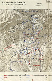 1916 - Austria - Doua batalie de pe Valea Jiului 1916.png