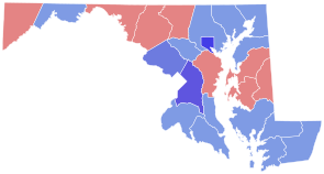 1994 United States Senate election in Maryland results map by county.svg