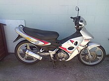 Plastic panels and covers are widely used on modern underbones, such as a Suzuki FX125 2004 Suzuki FX125.jpg