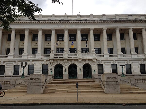 Image: 2014 08 30 10 52 51 View of Trenton City Hall in Trenton, New Jersey from the north