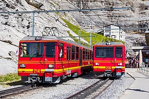 Jungfraubahn: Geschichte, Rekorde bei der Höhe  Höchstmarken, Fahrzeugpark