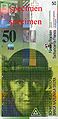 Portréja a régi 50 frankos bankjegyen