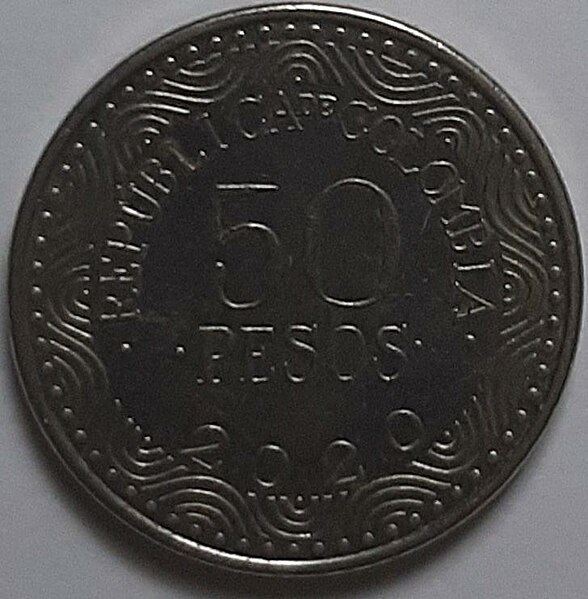 File:50 PESOS COLOMBIA 2020 ANVERSO.jpg