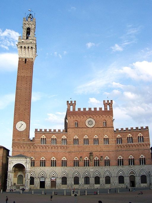 Palazzo Pubblico, facciata, Piazza del Campo, Siena