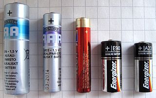 <span class="mw-page-title-main">A23 battery</span> Battery format