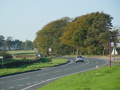 The A65 just north of Addingham, near Skipton