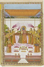 Krishna, Radha, and the Gopis celebrating Phagwah. A Holi Festival - Krishna Radha and Gopis.jpg