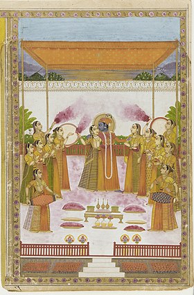 A Holi Festival - Krishna Radha and Gopis.jpg