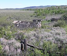 Abandoned homestead near Gros Venture River in Jackson Hole