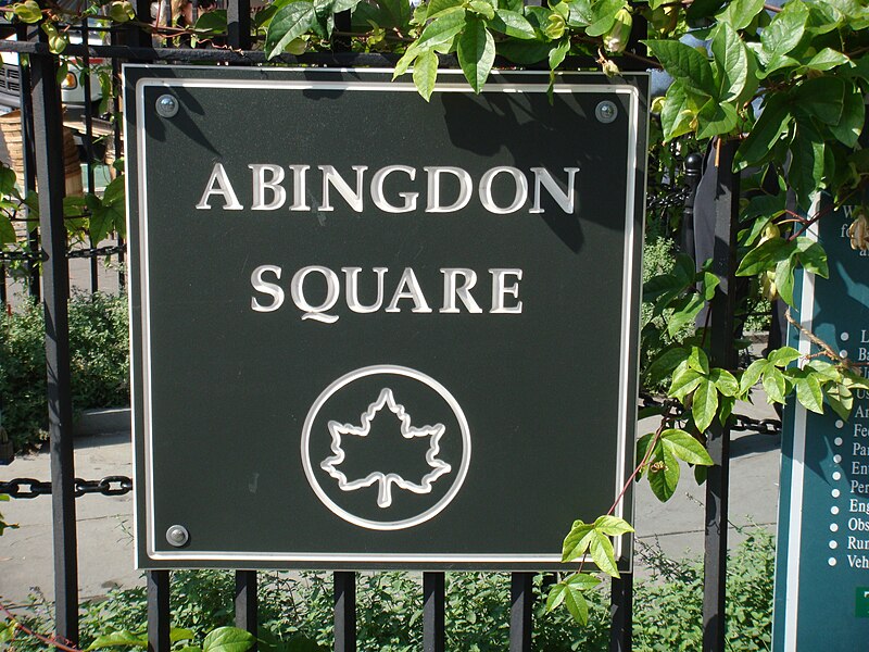 File:Abingdon Square Park nameplate, Manhattan, New York City, New York - 20081004.jpg