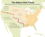 Az Adams–Onís-egyezményben kijelölt határvonal