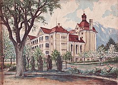 The Old Building in Stand of Trees, 1909