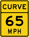 Advisory Curve Speed English 65.svg