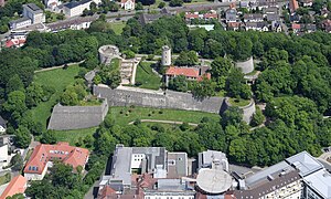 Aerial image of Sparrenberg Castle (view from the southwest).jpg