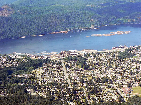 Aerial view of Port Alberni