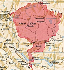 Approximate map of the Aksai Chin area Aksai detail.png