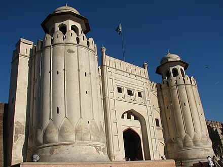 The fort's iconic Alamgiri Gate was built during the reign of Emperor Aurangzeb.
