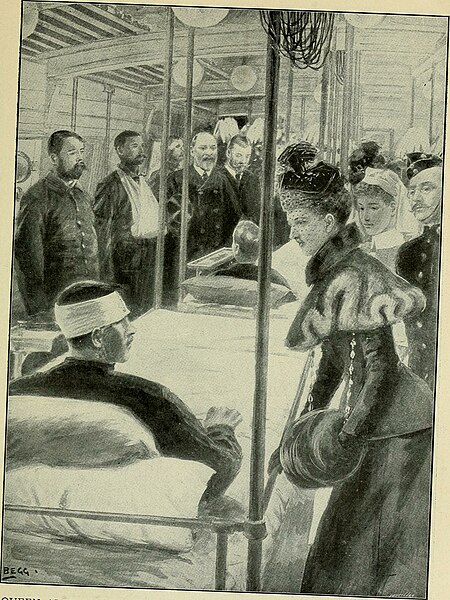 File:Alexandra's visit to the hospital ship at Southampton.jpg