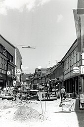 Umbau der Alfelder Innenstadt im Sommer 1988