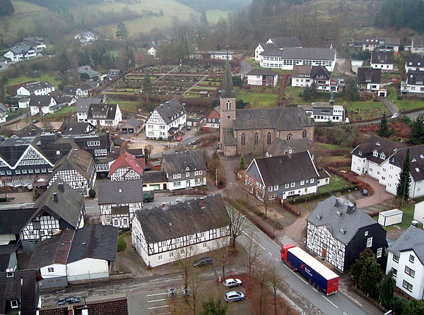 View over Bilstein from the castle