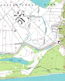 USGS topographic map of Louisiana State Penitentiary in 1994