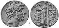A(z) IX. Antiokhosz szeleukida uralkodó lap bélyegképe
