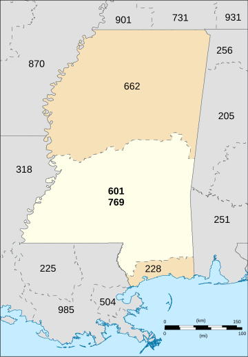 Indicatifs régionaux 601 et 769