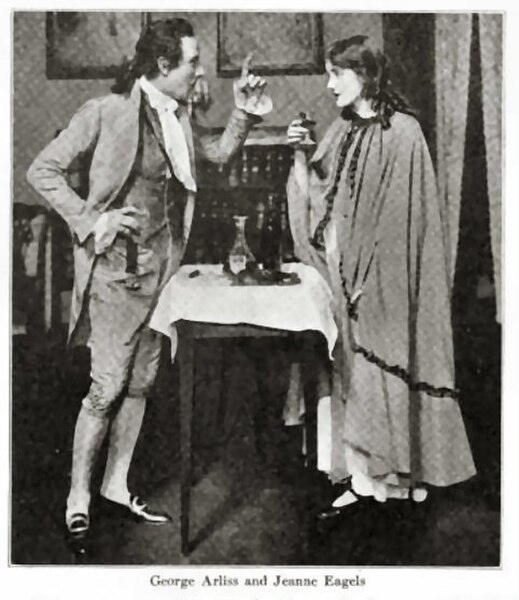 Eagels with George Arliss in the Broadway play Hamilton, 1917