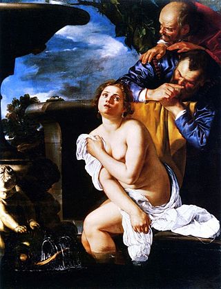 <i>Susanna and the Elders</i> (Gentileschi, Stamford) Painting by Artemisia Gentileschi