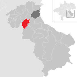 Poloha obce Aschach an der Steyr v okrese Steyr-vidiek (klikacia mapa)