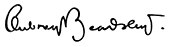signature d'Aubrey Beardsley
