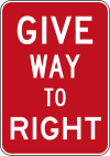 Australian road sign - Give Way To Right.svg