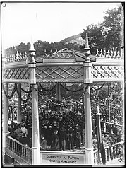 Autoridades na inauguração da Estátua do Visconde de Rio Branco