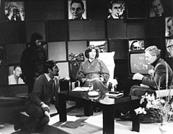 Ránki Júlia és Szabó István filmrendező (jobbra) a Mozaik c. tévéműsorban (1987)